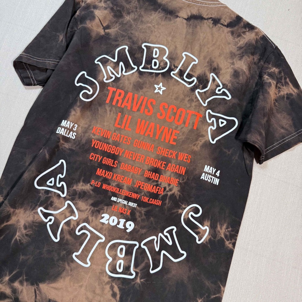 JMBLYA 2019 Festival Tour Shirt Travis Scott Lil Wayne Tie Dye Mens Small